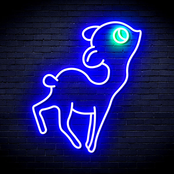 advpro-deer-ultra-bright-led-neon-sign-fnu0167 - Green & Blue