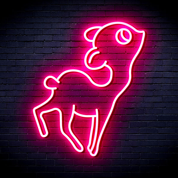 advpro-deer-ultra-bright-led-neon-sign-fnu0167 - Pink