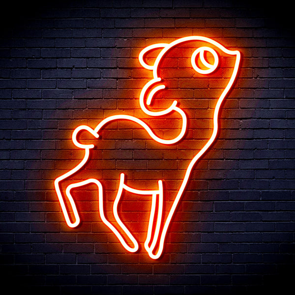 advpro-deer-ultra-bright-led-neon-sign-fnu0167 - Orange