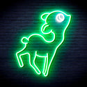 advpro-deer-ultra-bright-led-neon-sign-fnu0167 - White & Green