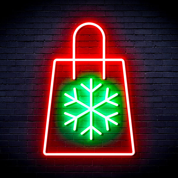advpro-christmas-present-ultra-bright-led-neon-sign-fnu0171 - Green & Red