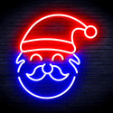 advpro-santa-claus-face-ultra-bright-led-neon-sign-fnu0172 - Blue & Red