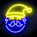 advpro-santa-claus-face-ultra-bright-led-neon-sign-fnu0172 - Blue & Yellow