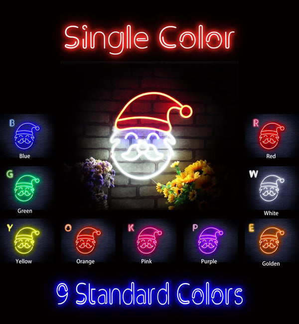 advpro-santa-claus-face-ultra-bright-led-neon-sign-fnu0172 - Classic