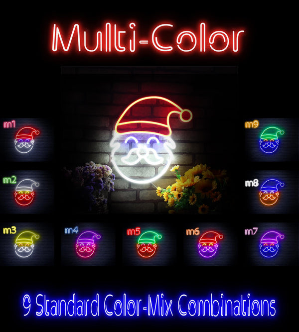 advpro-santa-claus-face-ultra-bright-led-neon-sign-fnu0172 - Multi-Color