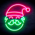 advpro-santa-claus-face-ultra-bright-led-neon-sign-fnu0172 - Green & Pink