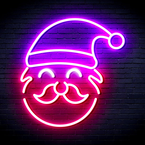 advpro-santa-claus-face-ultra-bright-led-neon-sign-fnu0172 - Multi-Color 4