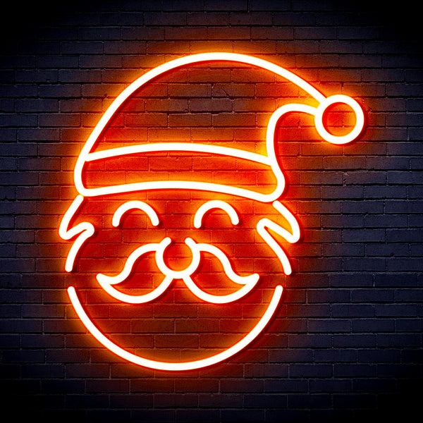 advpro-santa-claus-face-ultra-bright-led-neon-sign-fnu0172 - Orange