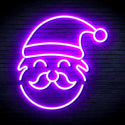 advpro-santa-claus-face-ultra-bright-led-neon-sign-fnu0172 - Purple