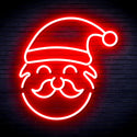 advpro-santa-claus-face-ultra-bright-led-neon-sign-fnu0172 - Red