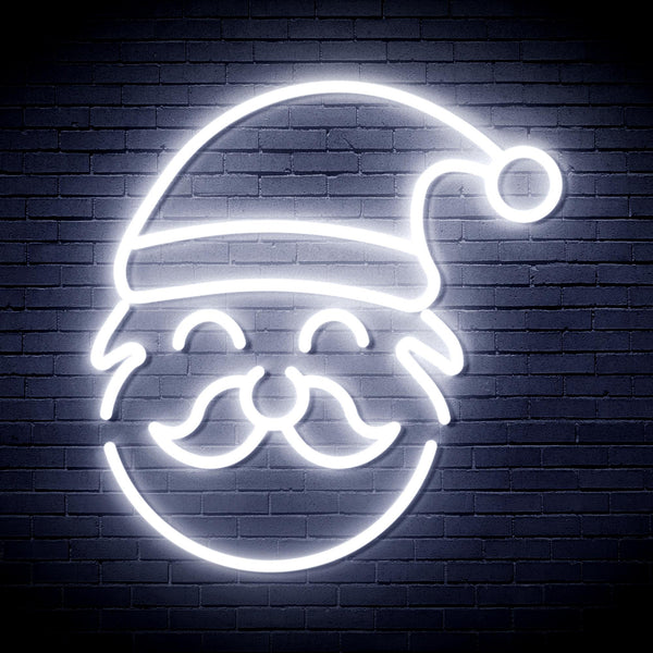 advpro-santa-claus-face-ultra-bright-led-neon-sign-fnu0172 - White