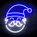 advpro-santa-claus-face-ultra-bright-led-neon-sign-fnu0172 - White & Blue