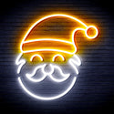 advpro-santa-claus-face-ultra-bright-led-neon-sign-fnu0172 - White & Golden Yellow