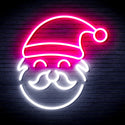 advpro-santa-claus-face-ultra-bright-led-neon-sign-fnu0172 - White & Pink