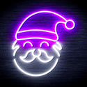 advpro-santa-claus-face-ultra-bright-led-neon-sign-fnu0172 - White & Purple