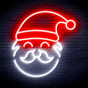 advpro-santa-claus-face-ultra-bright-led-neon-sign-fnu0172 - White & Red