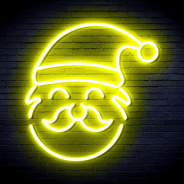 advpro-santa-claus-face-ultra-bright-led-neon-sign-fnu0172 - Yellow