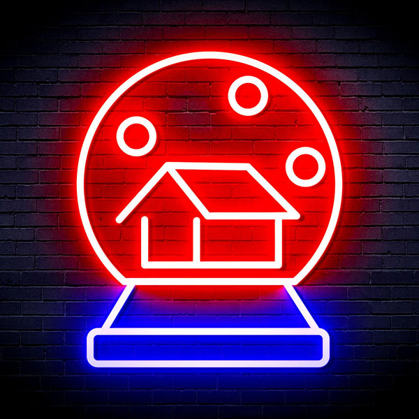 advpro-house-with-snowflake-ultra-bright-led-neon-sign-fnu0174 - Blue & Red