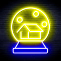 advpro-house-with-snowflake-ultra-bright-led-neon-sign-fnu0174 - Blue & Yellow