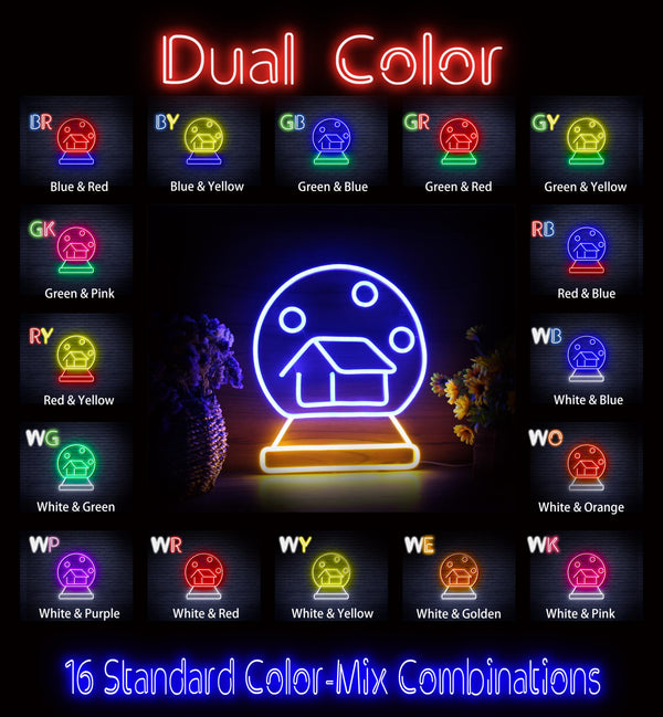 advpro-house-with-snowflake-ultra-bright-led-neon-sign-fnu0174 - Dual-Color