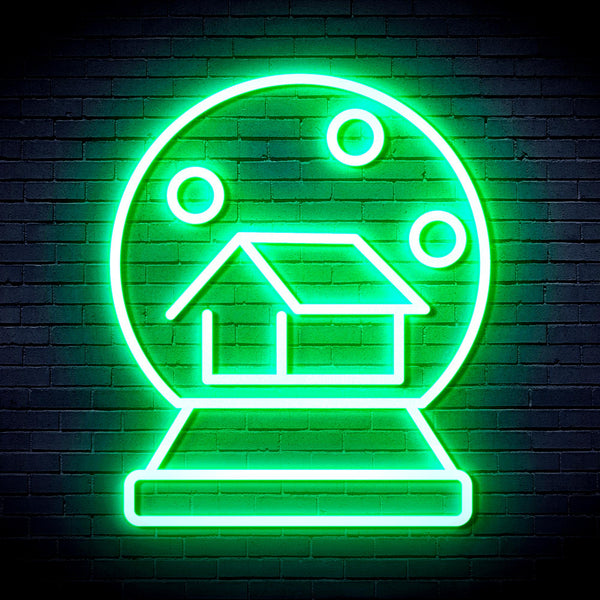 advpro-house-with-snowflake-ultra-bright-led-neon-sign-fnu0174 - Green