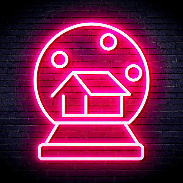 advpro-house-with-snowflake-ultra-bright-led-neon-sign-fnu0174 - Pink