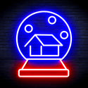 advpro-house-with-snowflake-ultra-bright-led-neon-sign-fnu0174 - Red & Blue