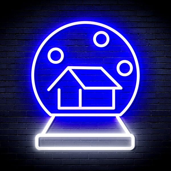 advpro-house-with-snowflake-ultra-bright-led-neon-sign-fnu0174 - White & Blue