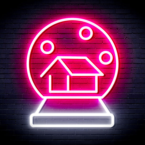 advpro-house-with-snowflake-ultra-bright-led-neon-sign-fnu0174 - White & Pink