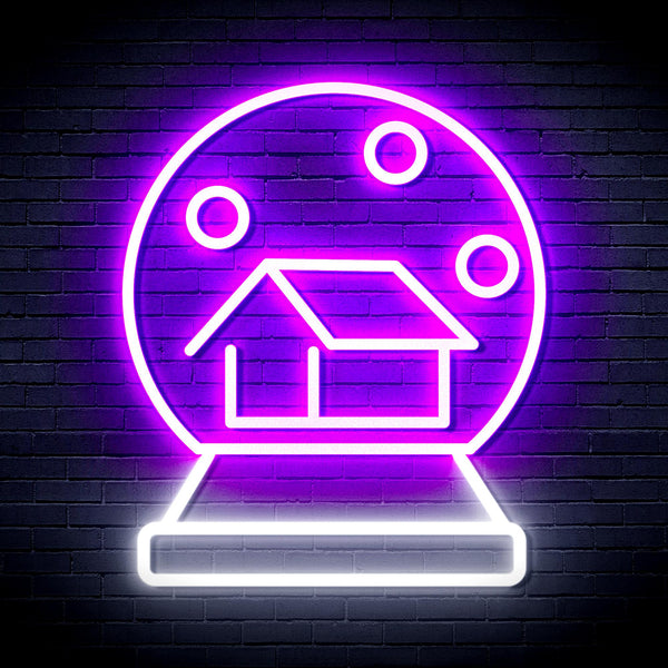 advpro-house-with-snowflake-ultra-bright-led-neon-sign-fnu0174 - White & Purple