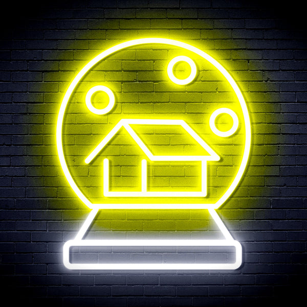 advpro-house-with-snowflake-ultra-bright-led-neon-sign-fnu0174 - White & Yellow