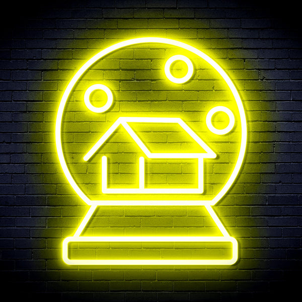 advpro-house-with-snowflake-ultra-bright-led-neon-sign-fnu0174 - Yellow