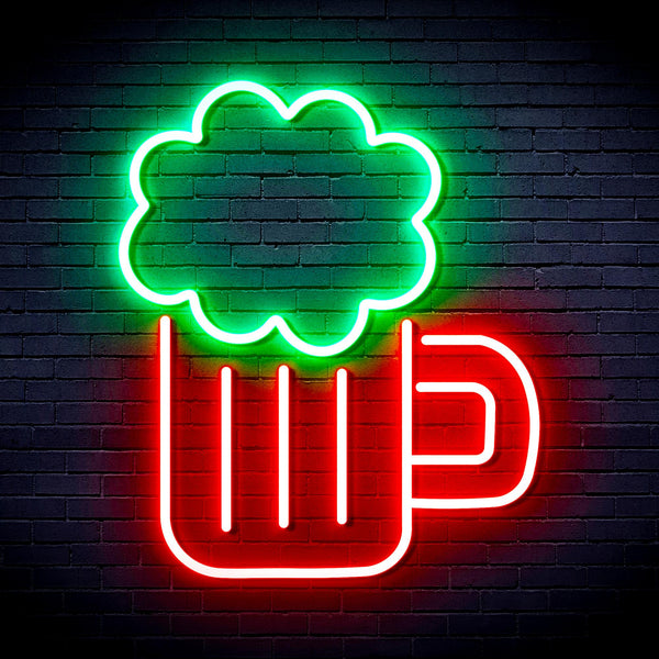 advpro-beer-ultra-bright-led-neon-sign-fnu0175 - Green & Red