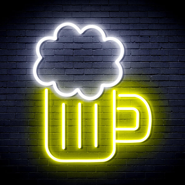 advpro-beer-ultra-bright-led-neon-sign-fnu0175 - White & Yellow