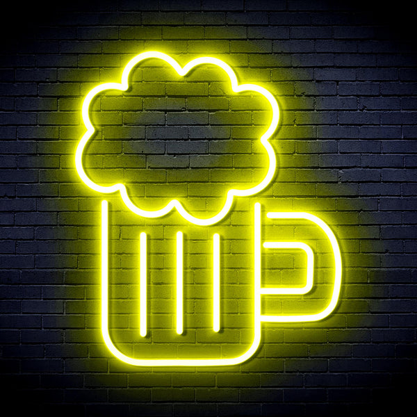 advpro-beer-ultra-bright-led-neon-sign-fnu0175 - Yellow