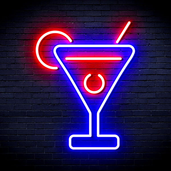 advpro-martini-ultra-bright-led-neon-sign-fnu0176 - Blue & Red