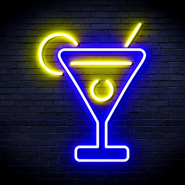 advpro-martini-ultra-bright-led-neon-sign-fnu0176 - Blue & Yellow