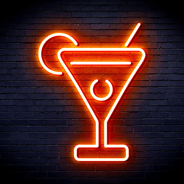 advpro-martini-ultra-bright-led-neon-sign-fnu0176 - Orange