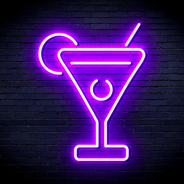 advpro-martini-ultra-bright-led-neon-sign-fnu0176 - Purple