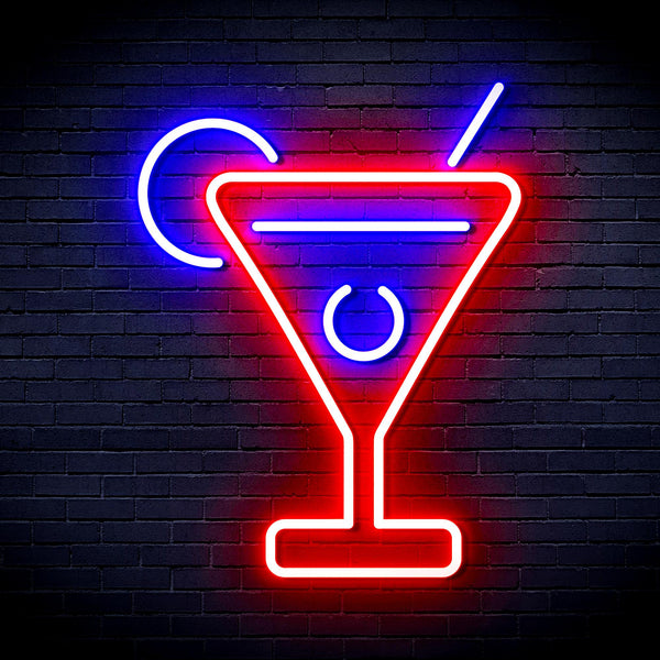 advpro-martini-ultra-bright-led-neon-sign-fnu0176 - Red & Blue