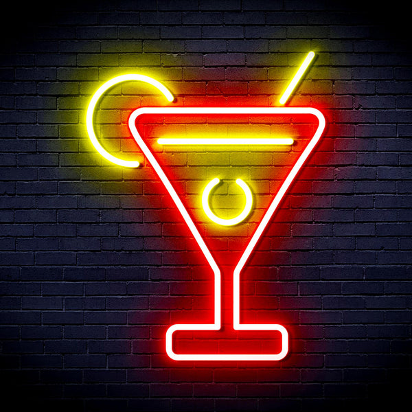 advpro-martini-ultra-bright-led-neon-sign-fnu0176 - Red & Yellow