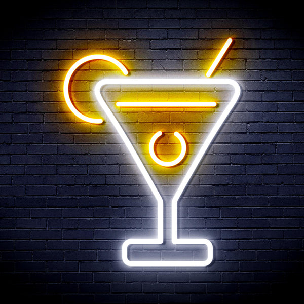 advpro-martini-ultra-bright-led-neon-sign-fnu0176 - White & Golden Yellow