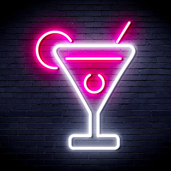advpro-martini-ultra-bright-led-neon-sign-fnu0176 - White & Pink