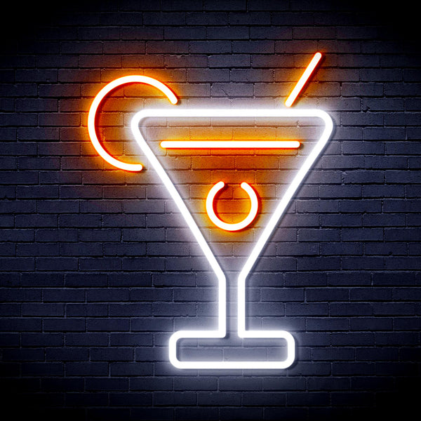 advpro-martini-ultra-bright-led-neon-sign-fnu0176 - White & Orange