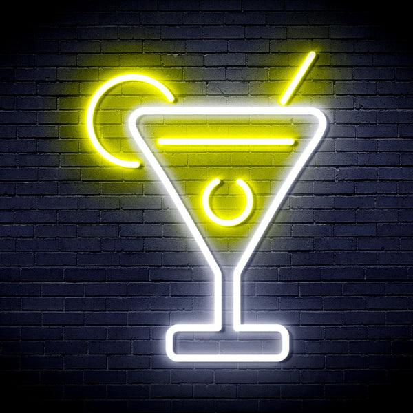 advpro-martini-ultra-bright-led-neon-sign-fnu0176 - White & Yellow