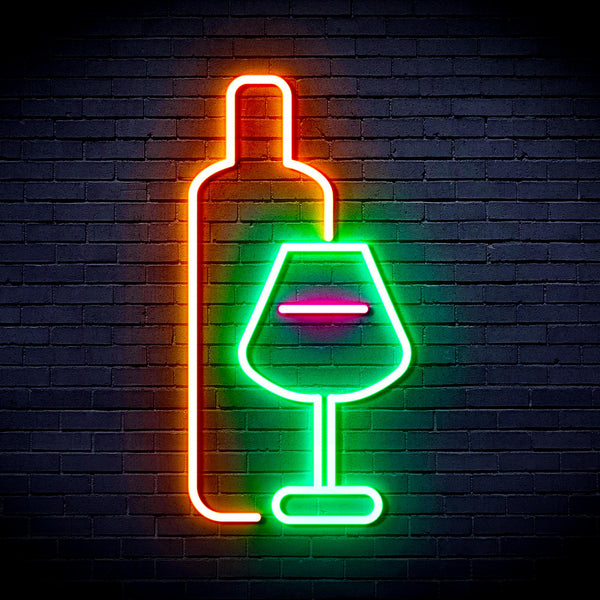 advpro-wine-bottle-with-glass-ultra-bright-led-neon-sign-fnu0178 - Multi-Color 5