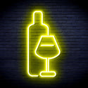 advpro-wine-bottle-with-glass-ultra-bright-led-neon-sign-fnu0178 - Yellow