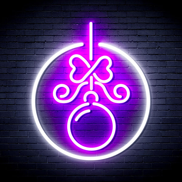 advpro-christmas-tree-ornament-ultra-bright-led-neon-sign-fnu0179 - White & Purple