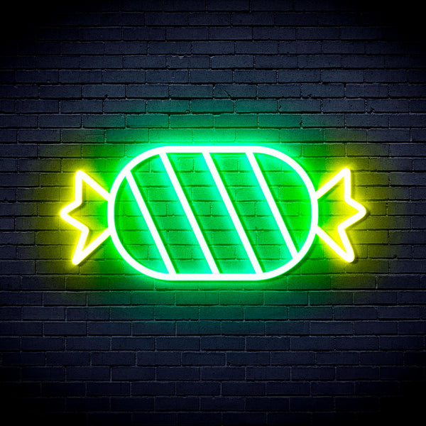 advpro-candy-ultra-bright-led-neon-sign-fnu0180 - Green & Yellow