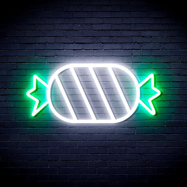 advpro-candy-ultra-bright-led-neon-sign-fnu0180 - White & Green
